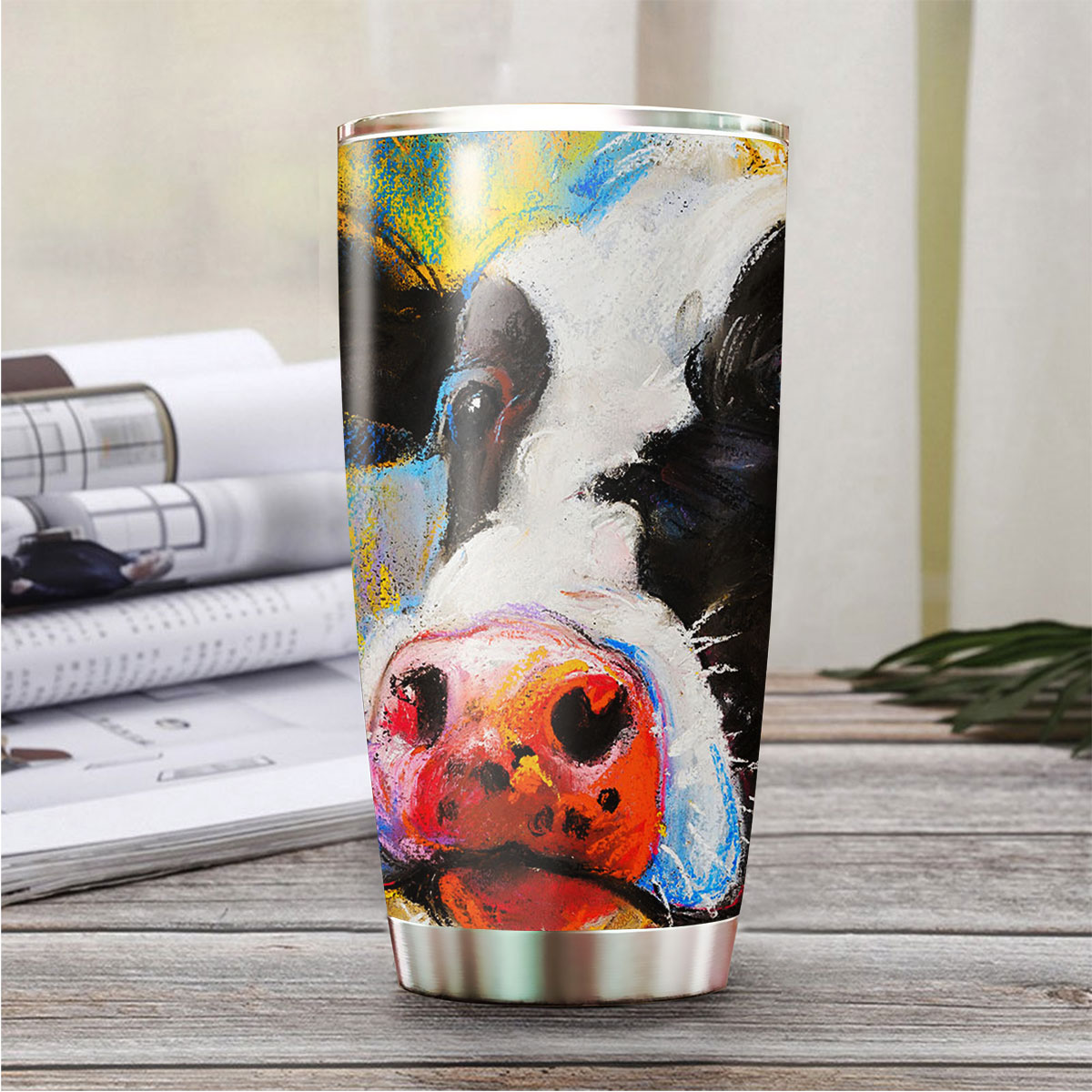 Colorful Cow Tumbler