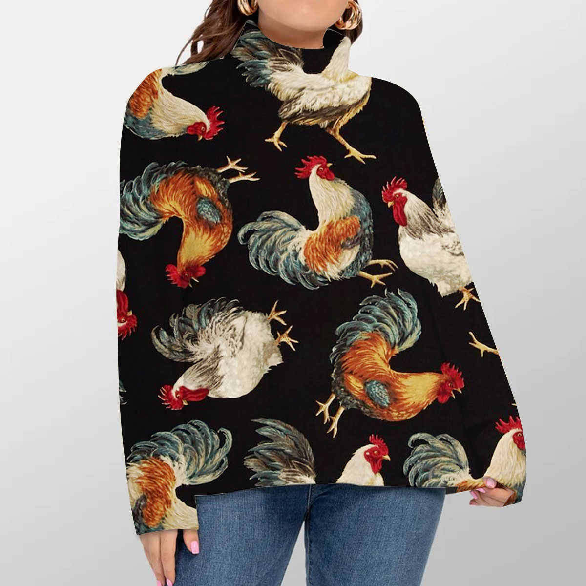 Classic Chicken Turtleneck Sweater