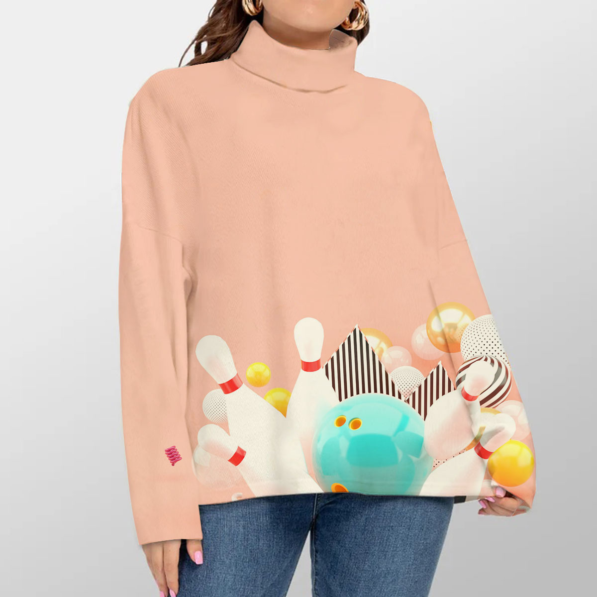 Colorful Balls Turtleneck Sweater