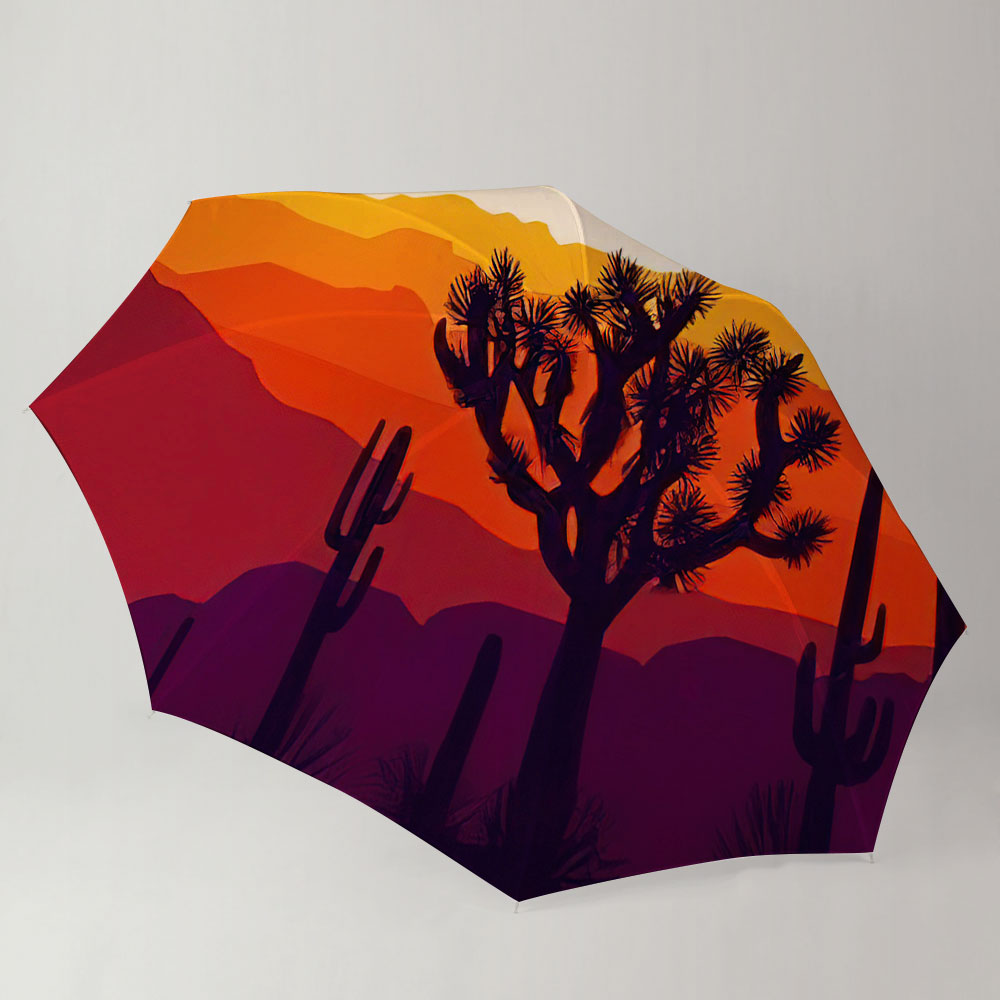 Cactus Sunset Sky Desert Umbrella