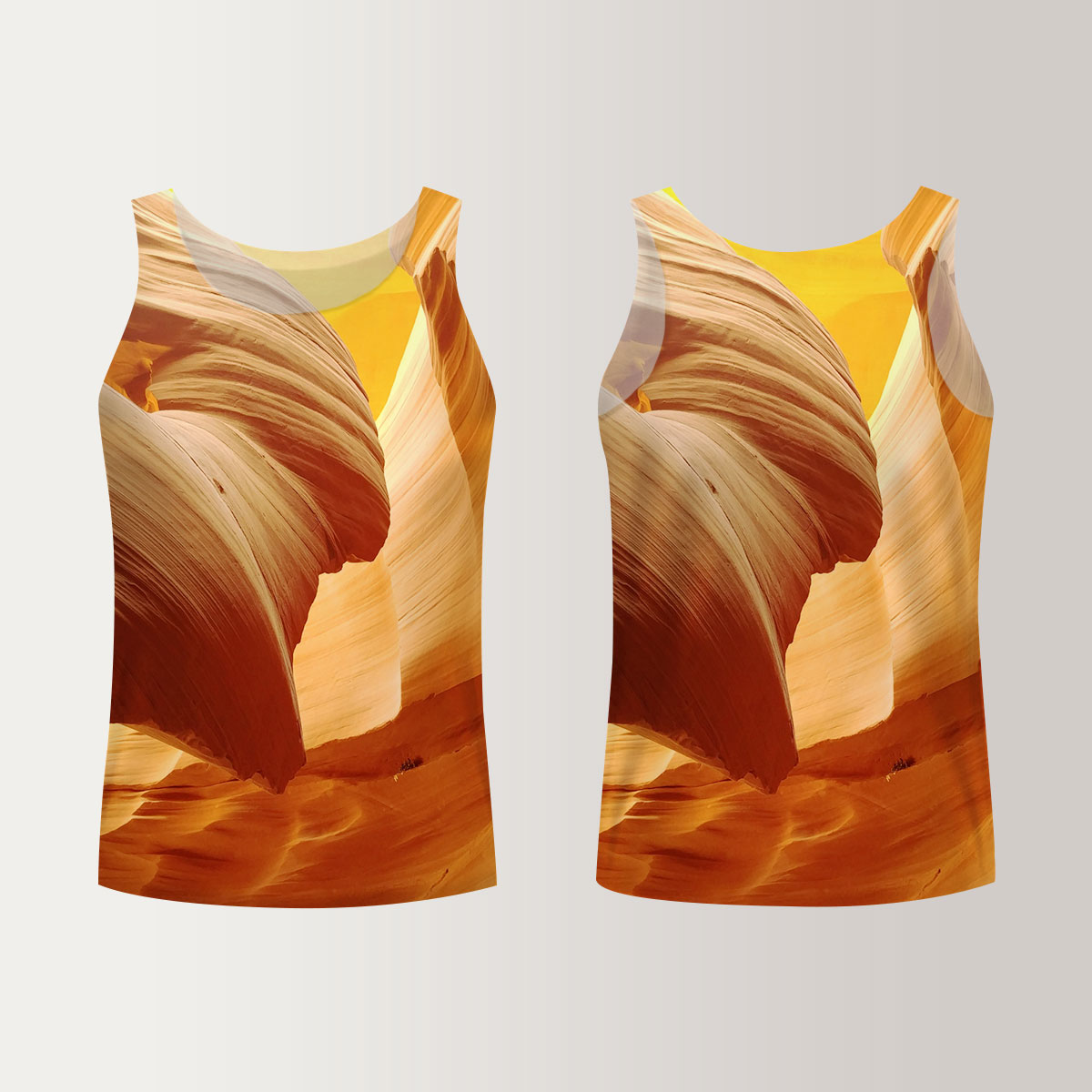Canyon with Light Rays Landscape Unisex Tank Top