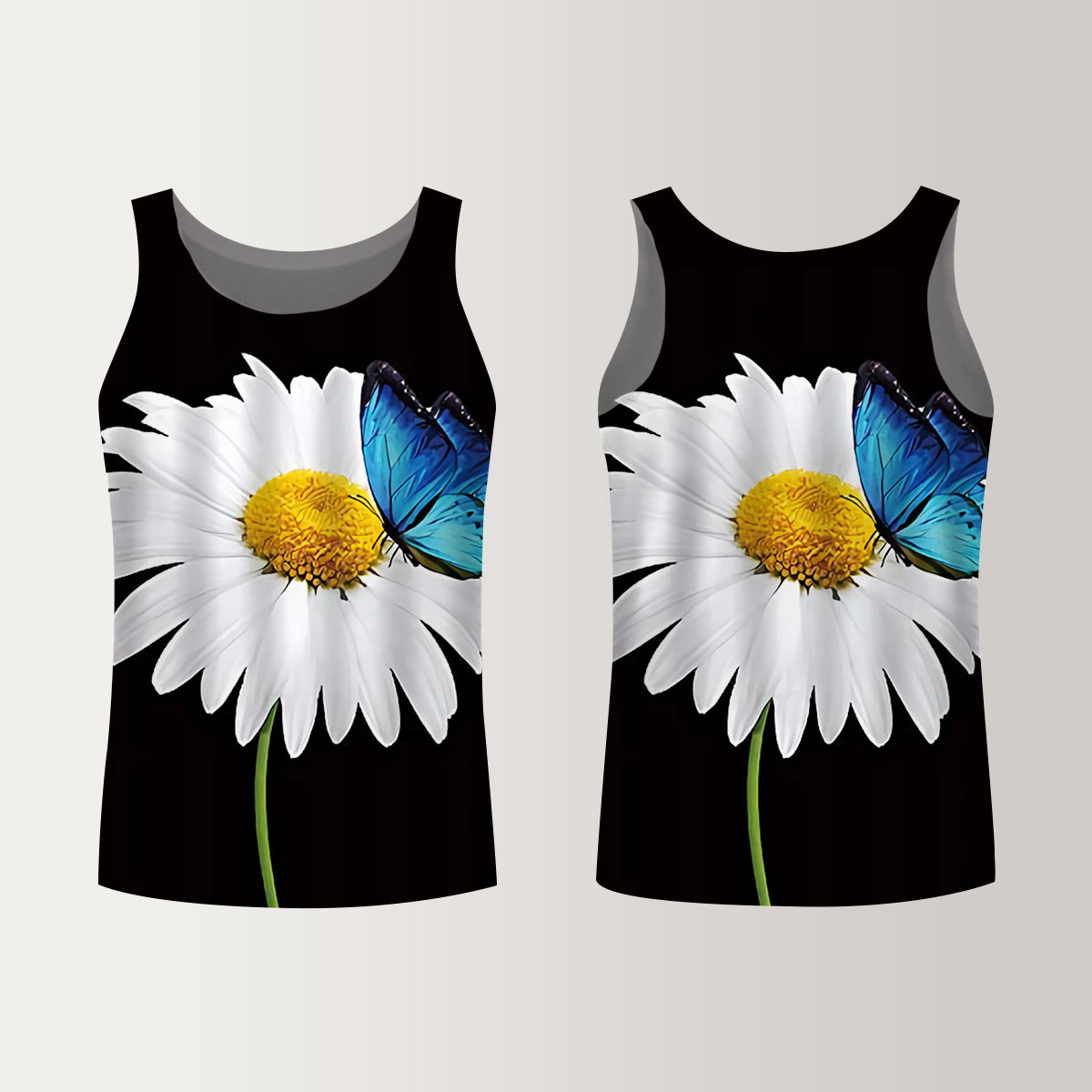 Classic Daisy With Butterfly Unisex Tank Top