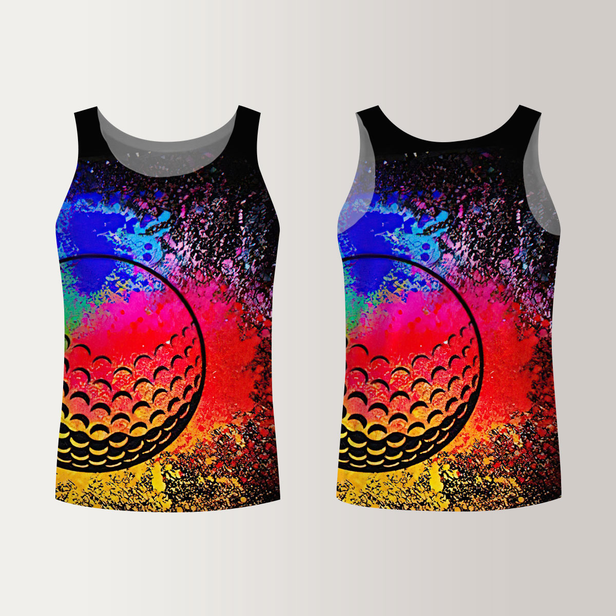 Colorful Golf Unisex Tank Top