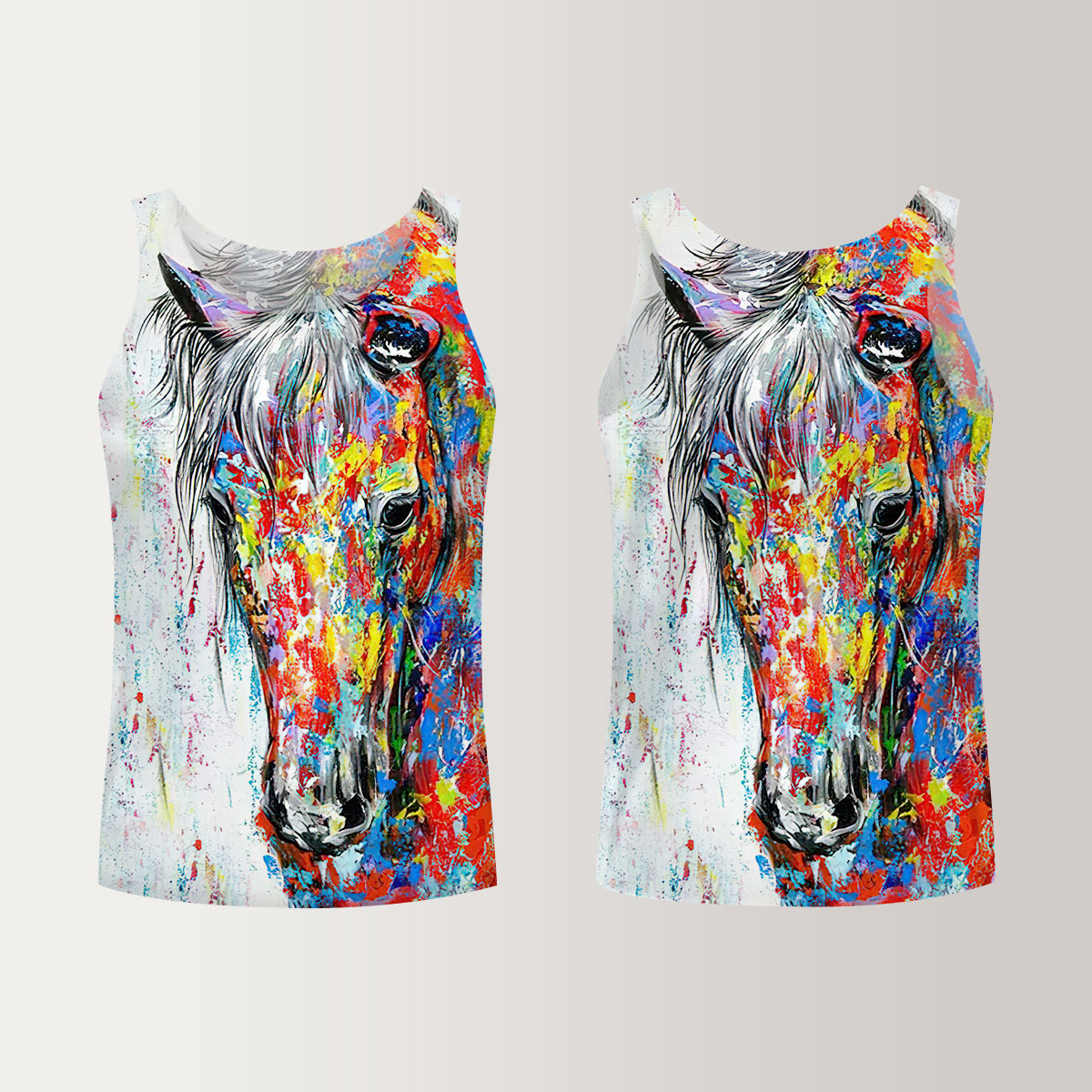 Colorful Horse Unisex Tank Top
