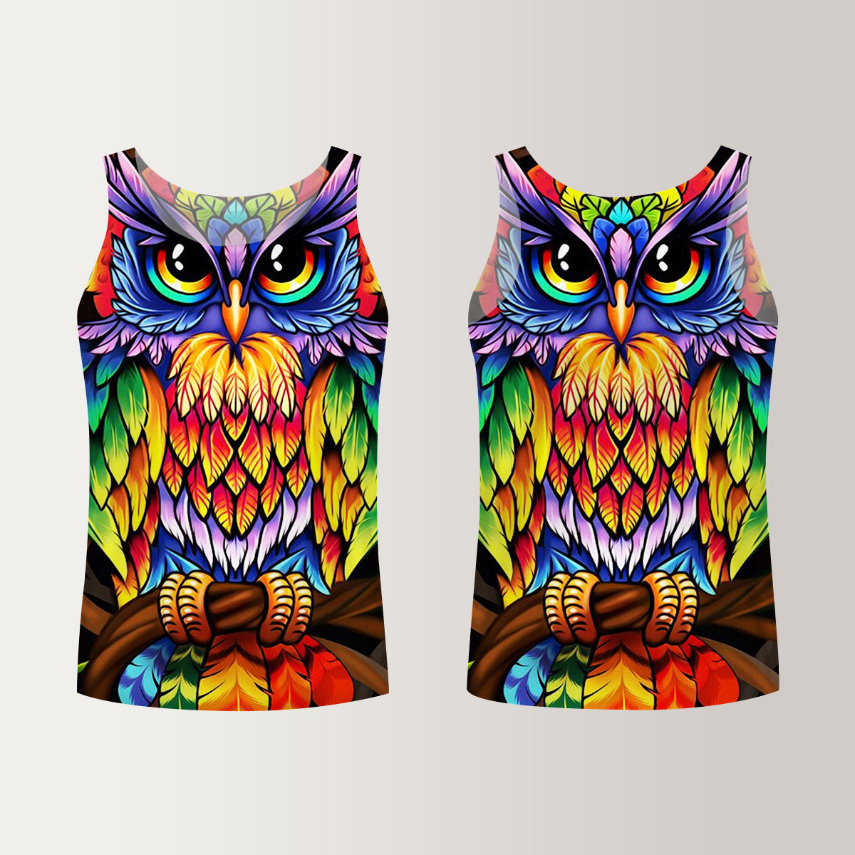 Colorful Owl Unisex Tank Top