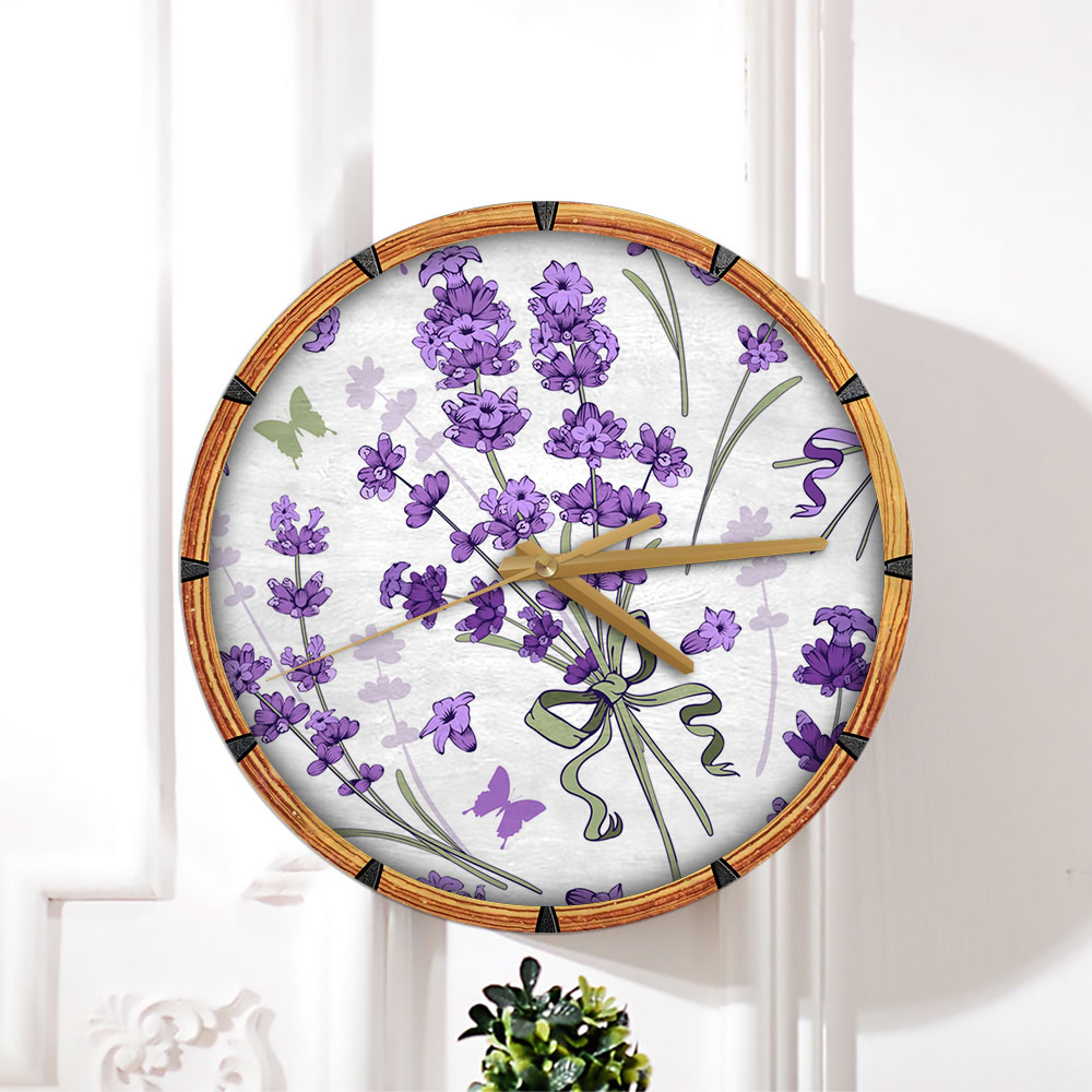 Classic Purple Lavender Wall Clock