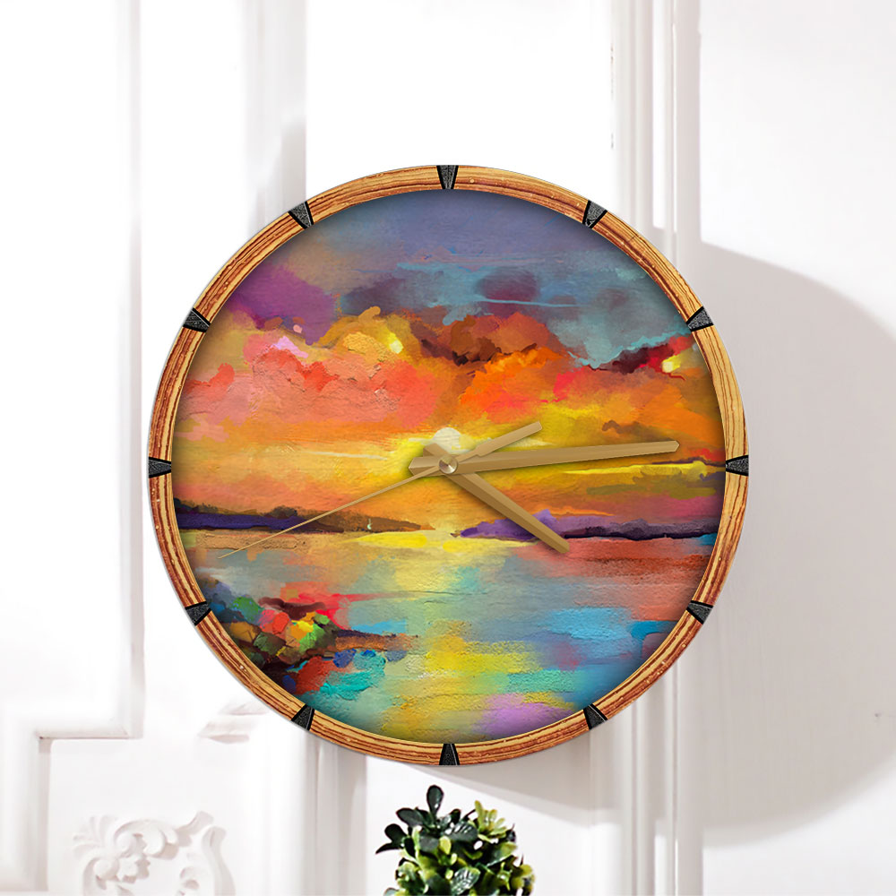 Colorful Beach Wall Clock