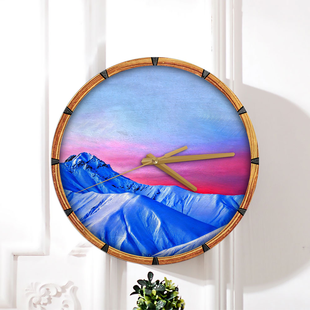 Colorful Mountain Wall Clock
