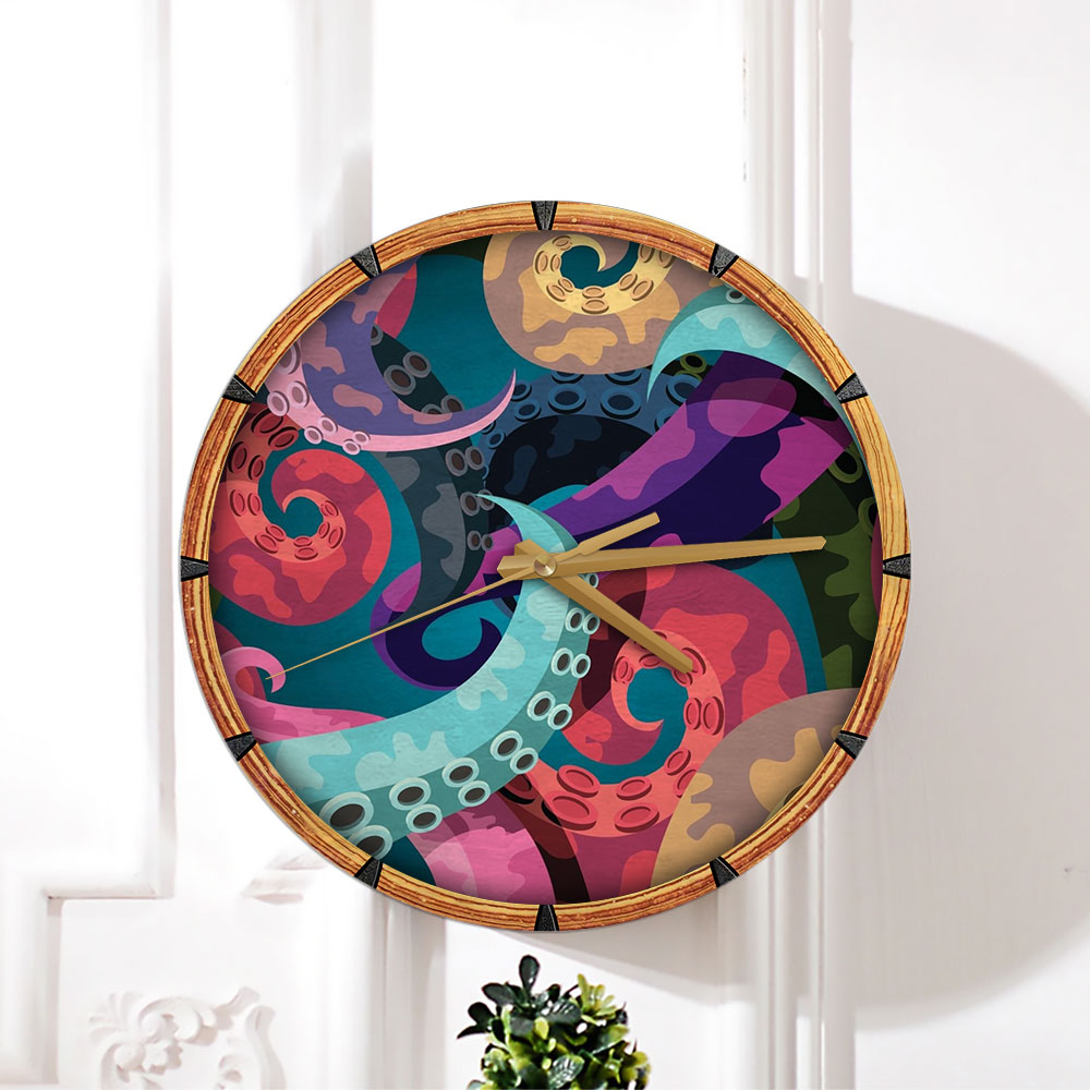Colorful Octopus Wall Clock