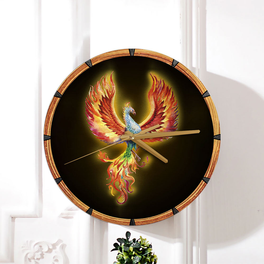 Colorful Phoenix Wall Clock