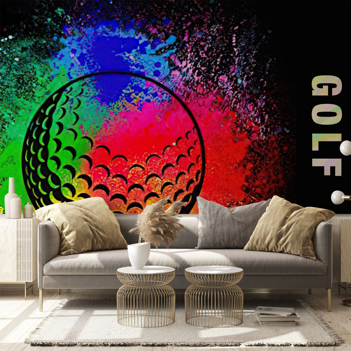 Colorful Golf Wall Mural