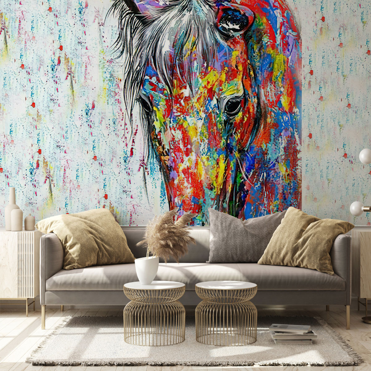 Colorful Horse Wall Mural