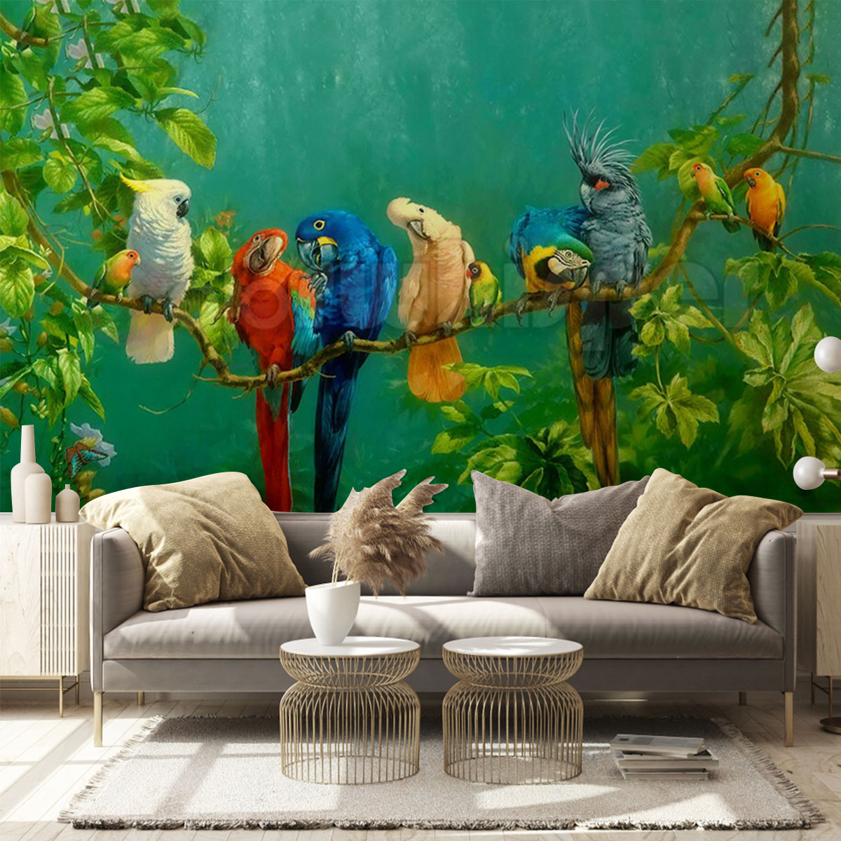 Colorful Parrot Bird Wall Mural