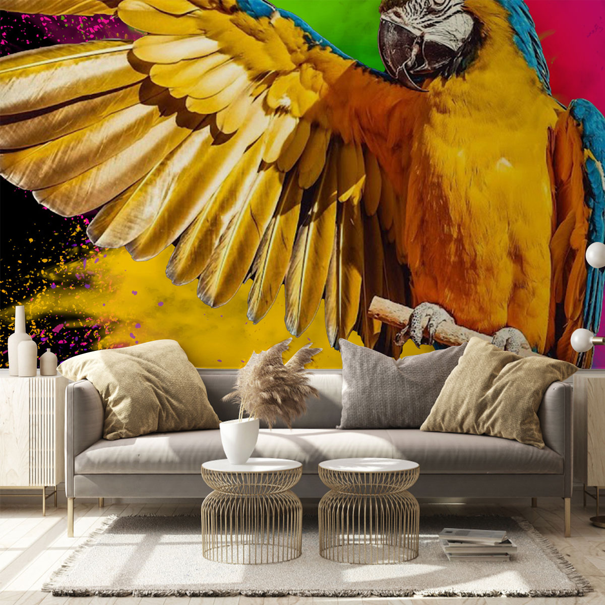 Colorful Parrot Wall Mural