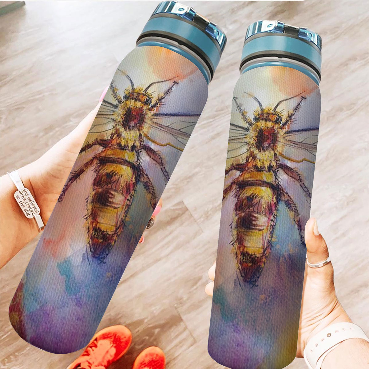 Colorful Bee Tracker Bottle
