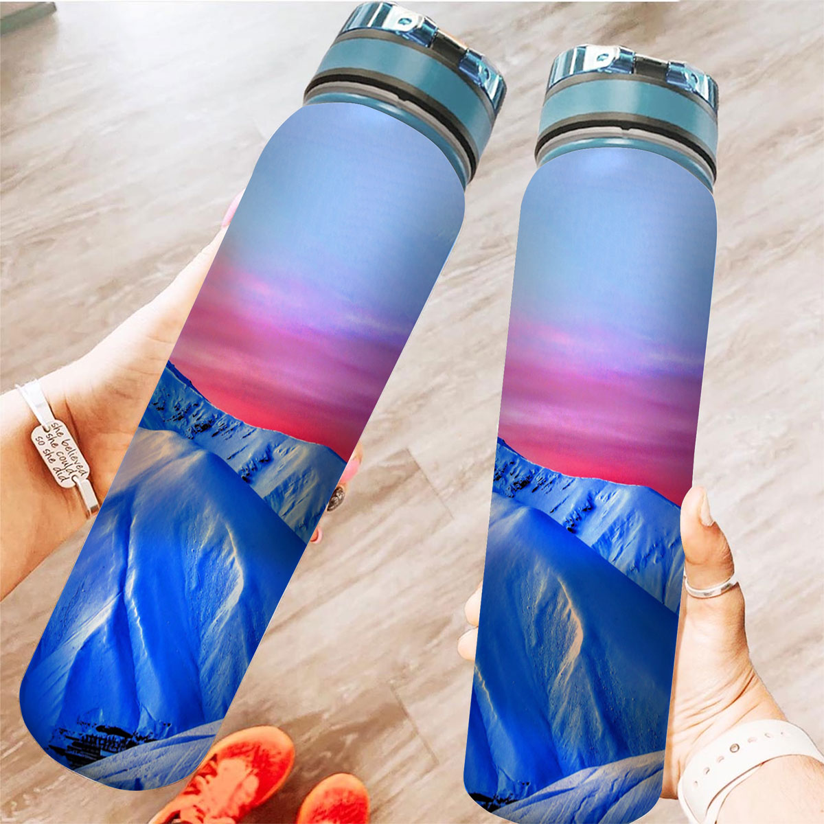 Colorful Mountain Tracker Bottle