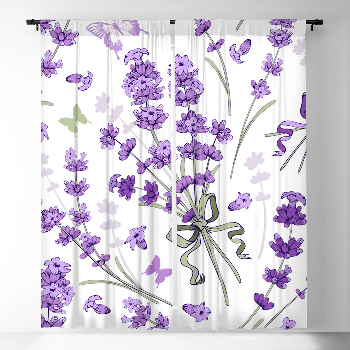 Classic Purple Lavender Window Curtain