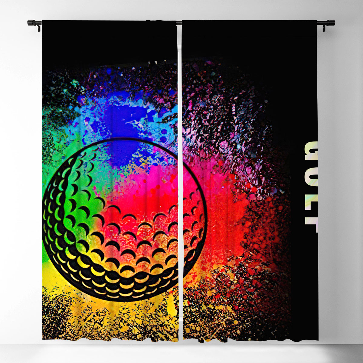 Colorful Golf Window Curtain