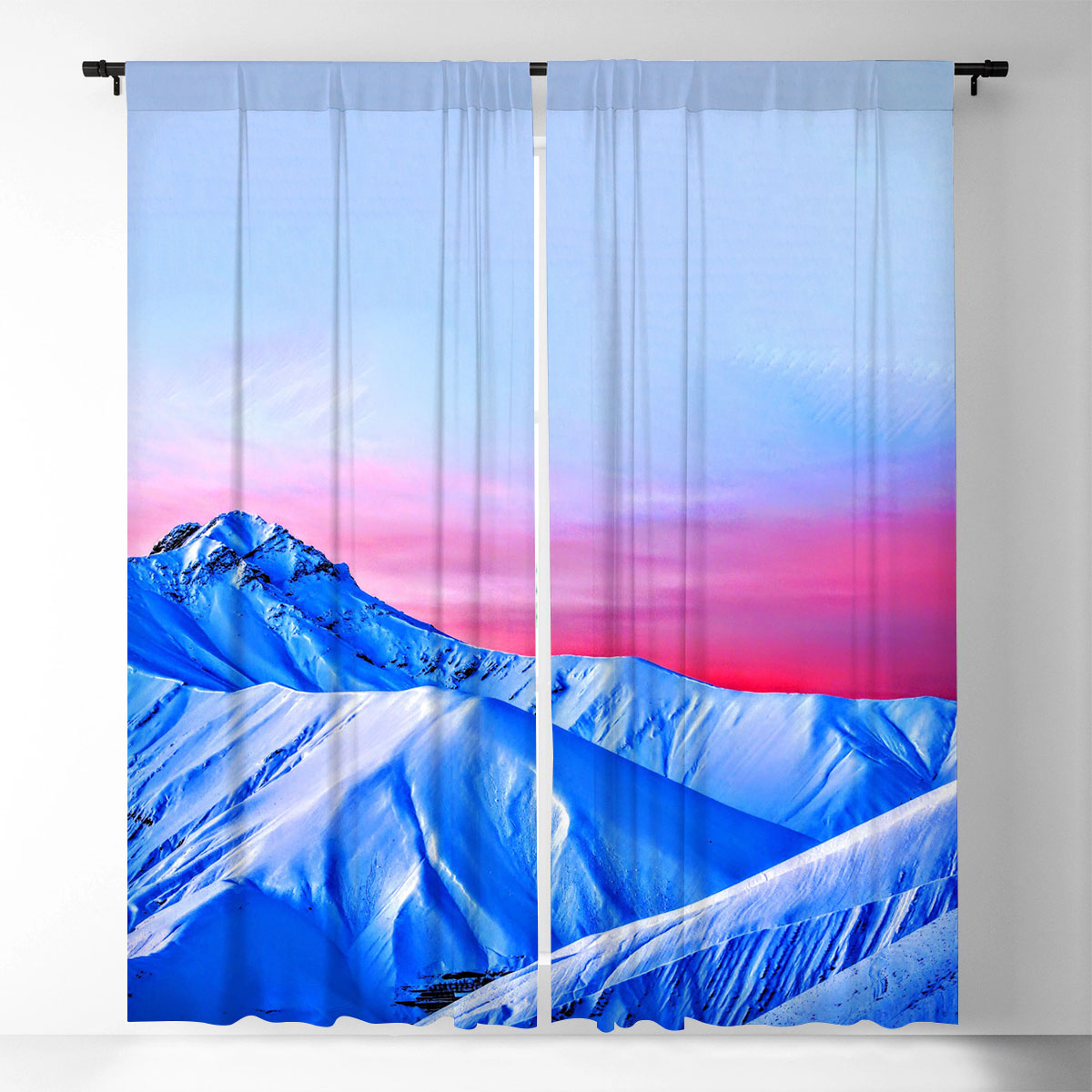 Colorful Mountain Window Curtain