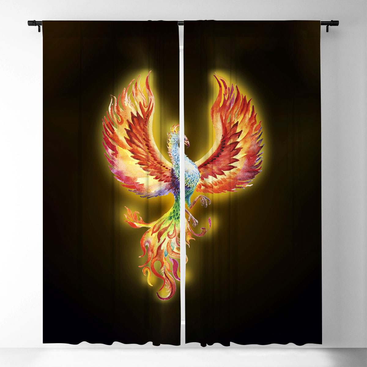 Colorful Phoenix Window Curtain