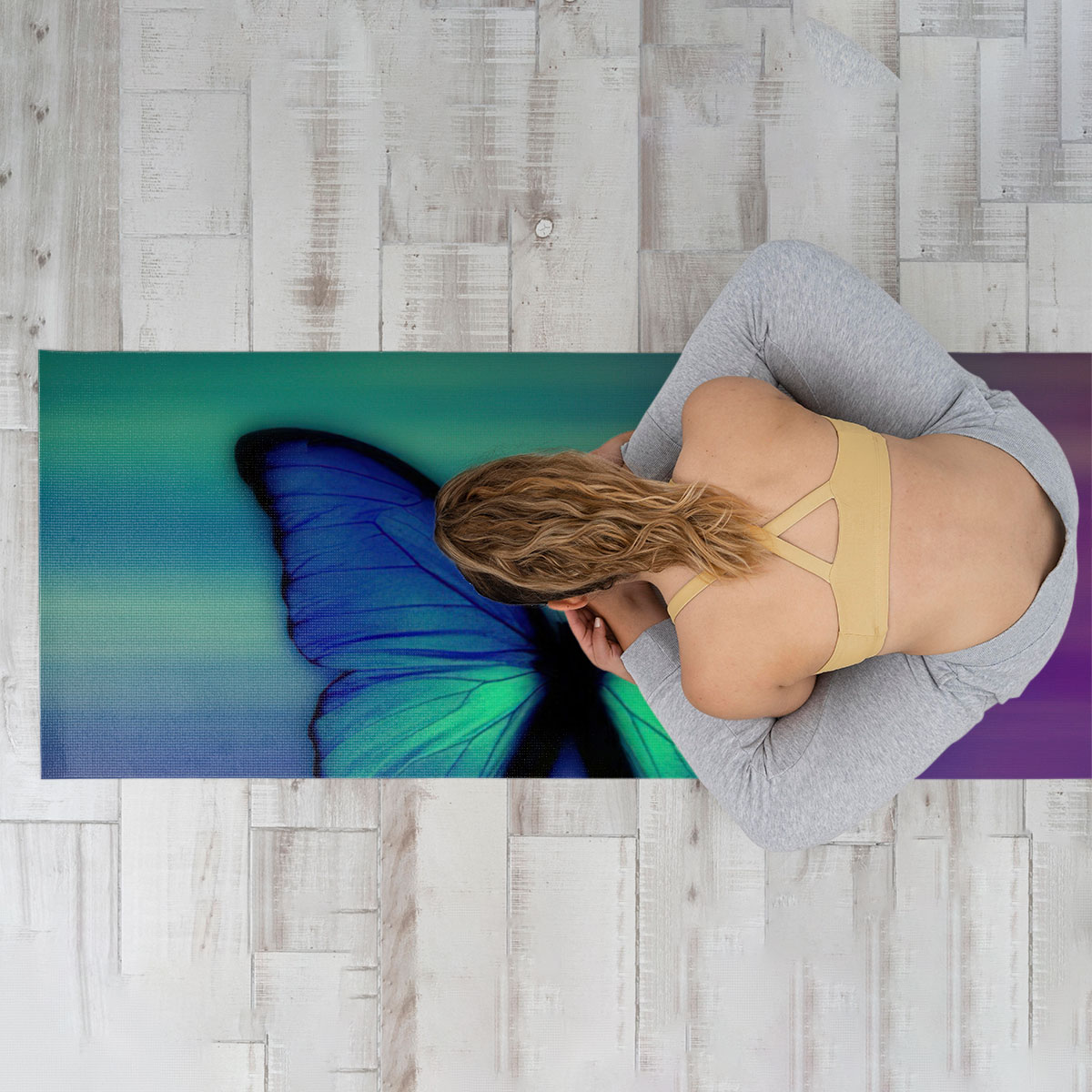 Butterfly At Night Yoga Mat