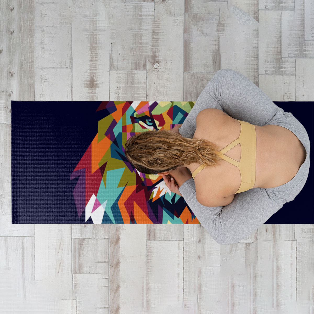 Colorful Lion Yoga Mat