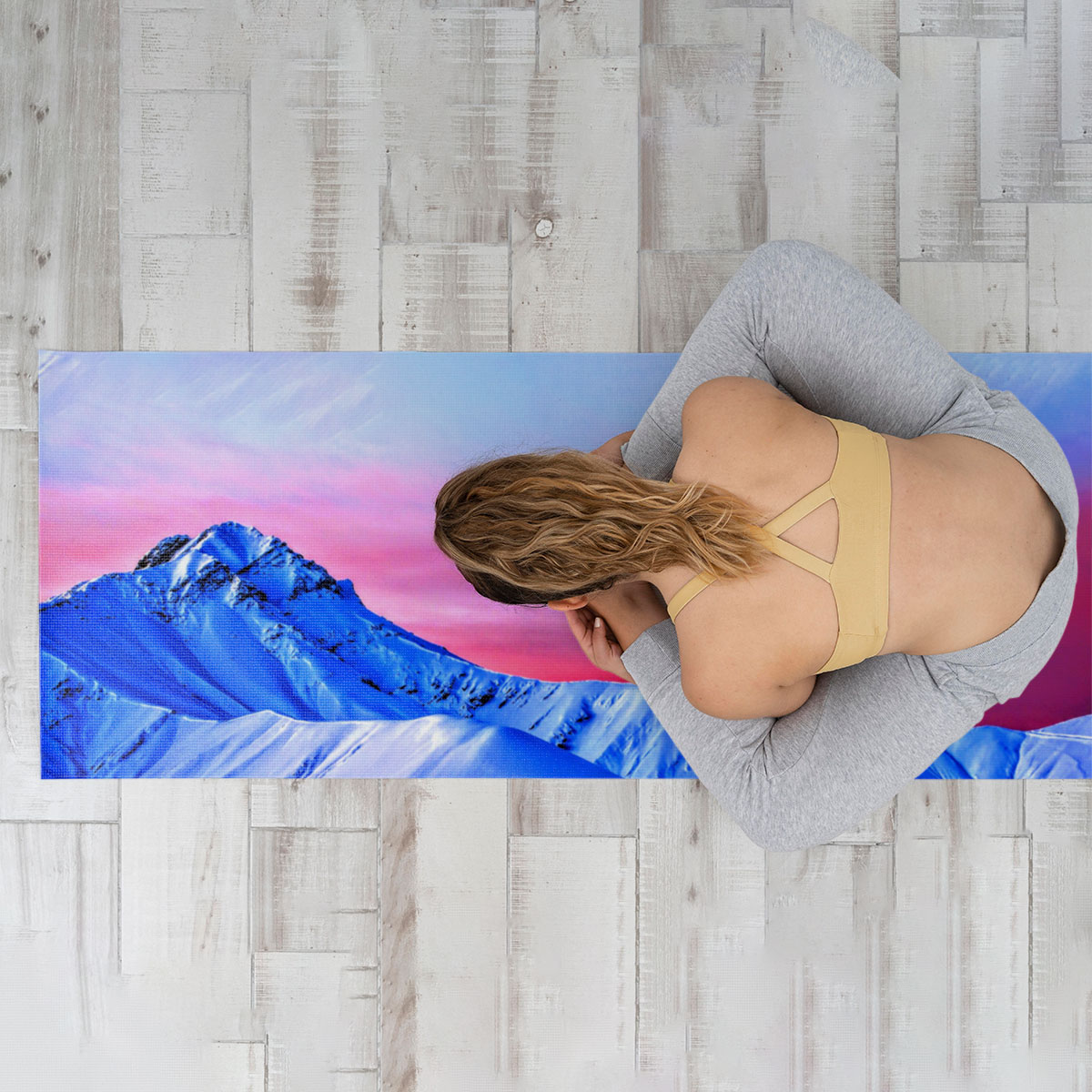 Colorful Mountain Yoga Mat