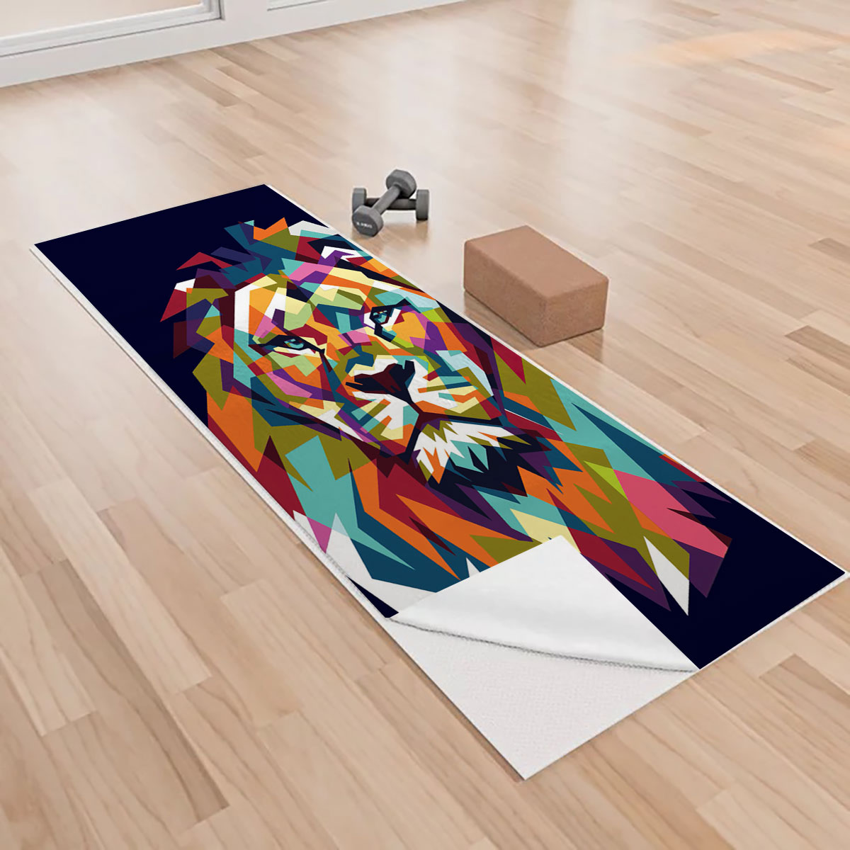 Colorful Lion Yoga Towels