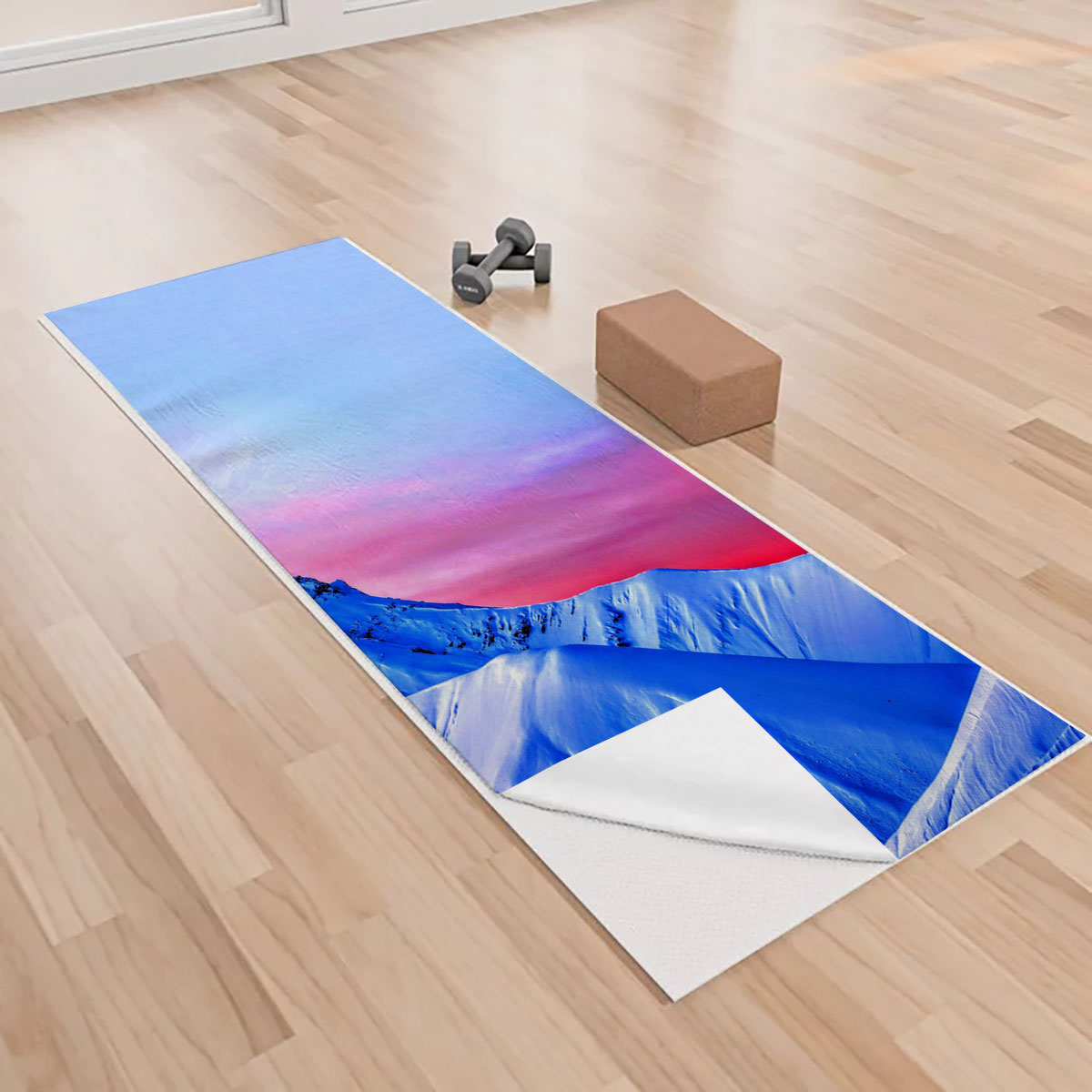 Colorful Mountain Yoga Towels