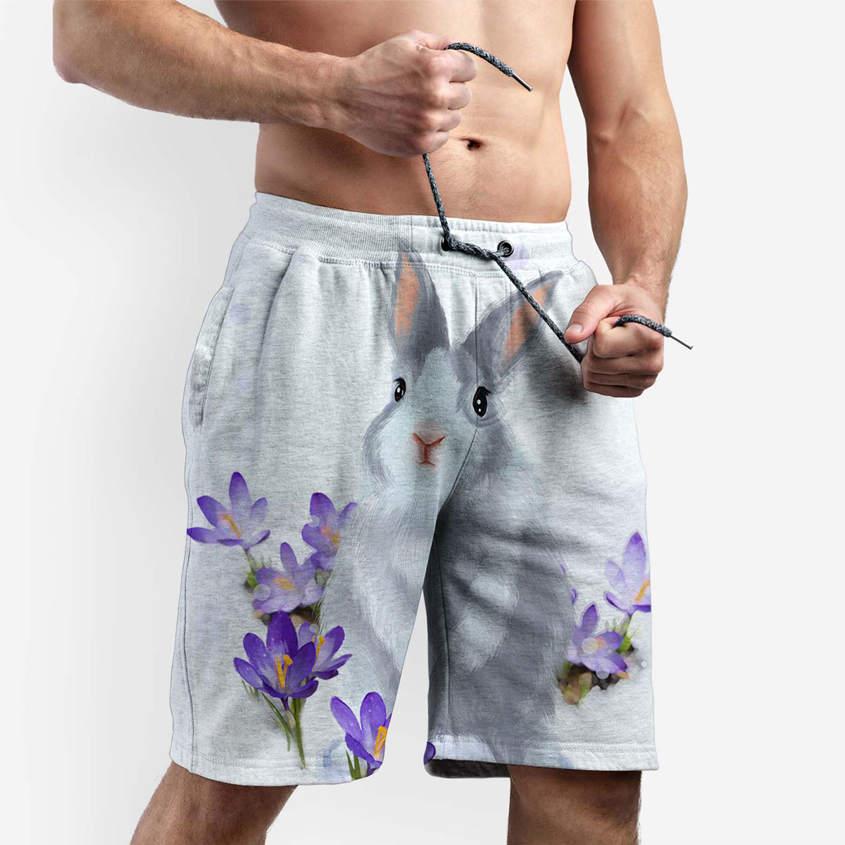 Purple Flower Rabbit Shorts_2_1