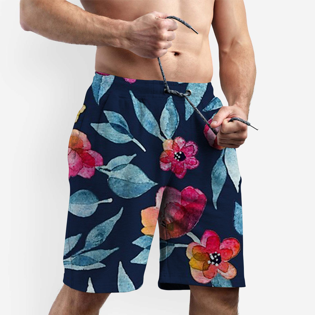 Red Rose Pink Orchid Shorts_2_1