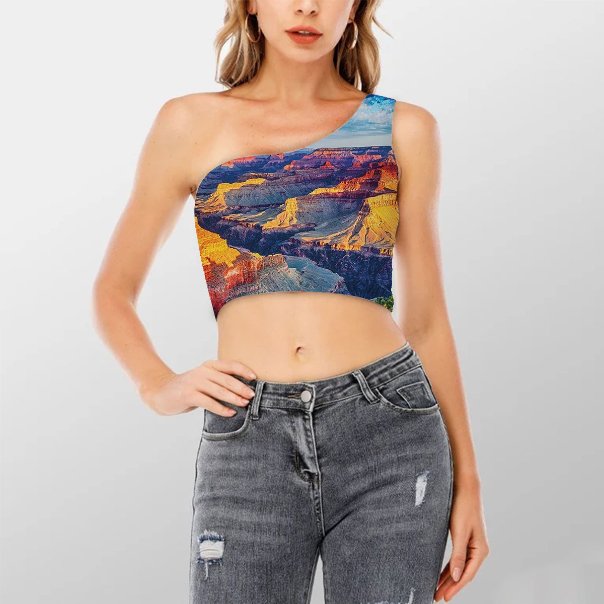 Sunset Canyon Shoulder Cropped Top_2_1