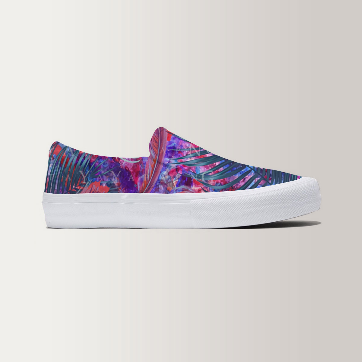 Psychedelic Orchid Slip On Sneakers_2_1