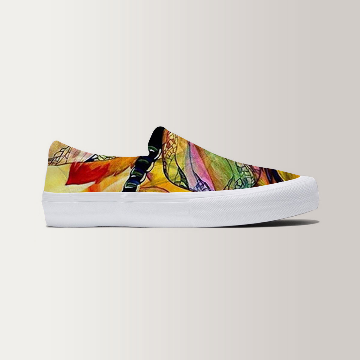 The Sunset Dragonfly Slip On Sneakers_2_1
