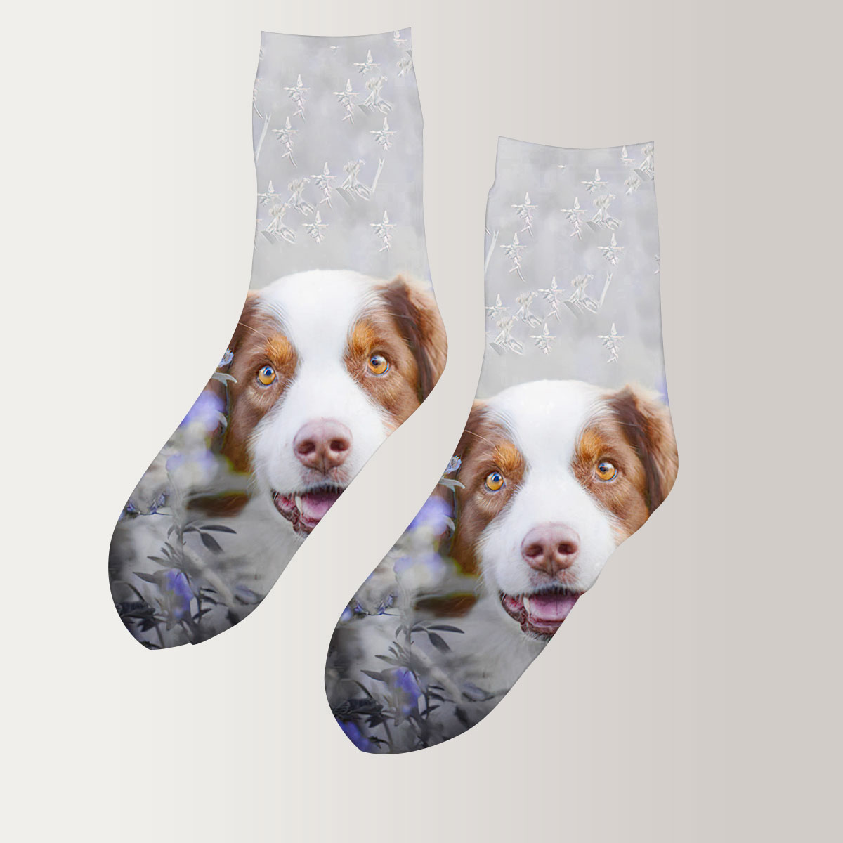 Flower Dog 3D Socks_2_1