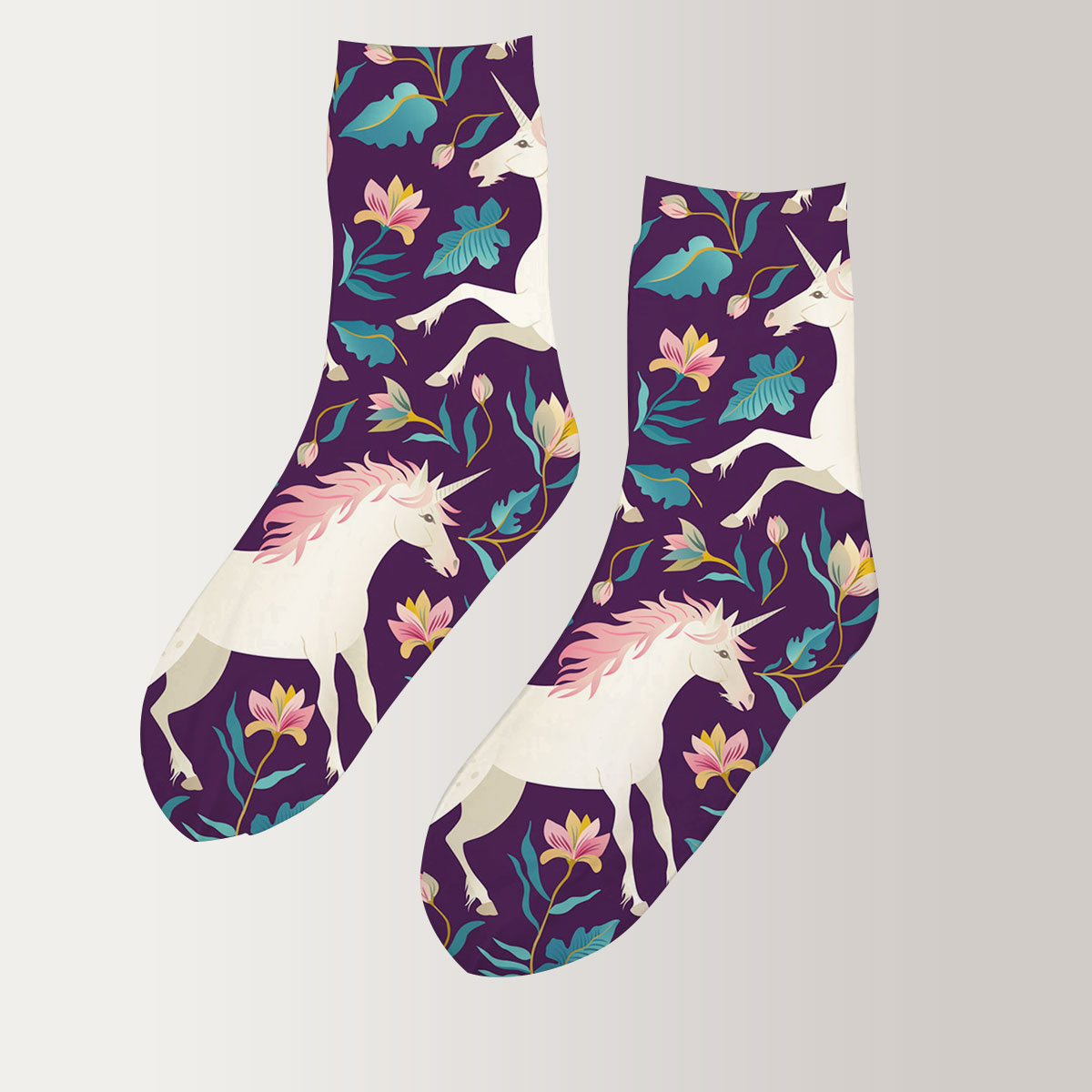 Flower Unicorn 3D Socks_2_1