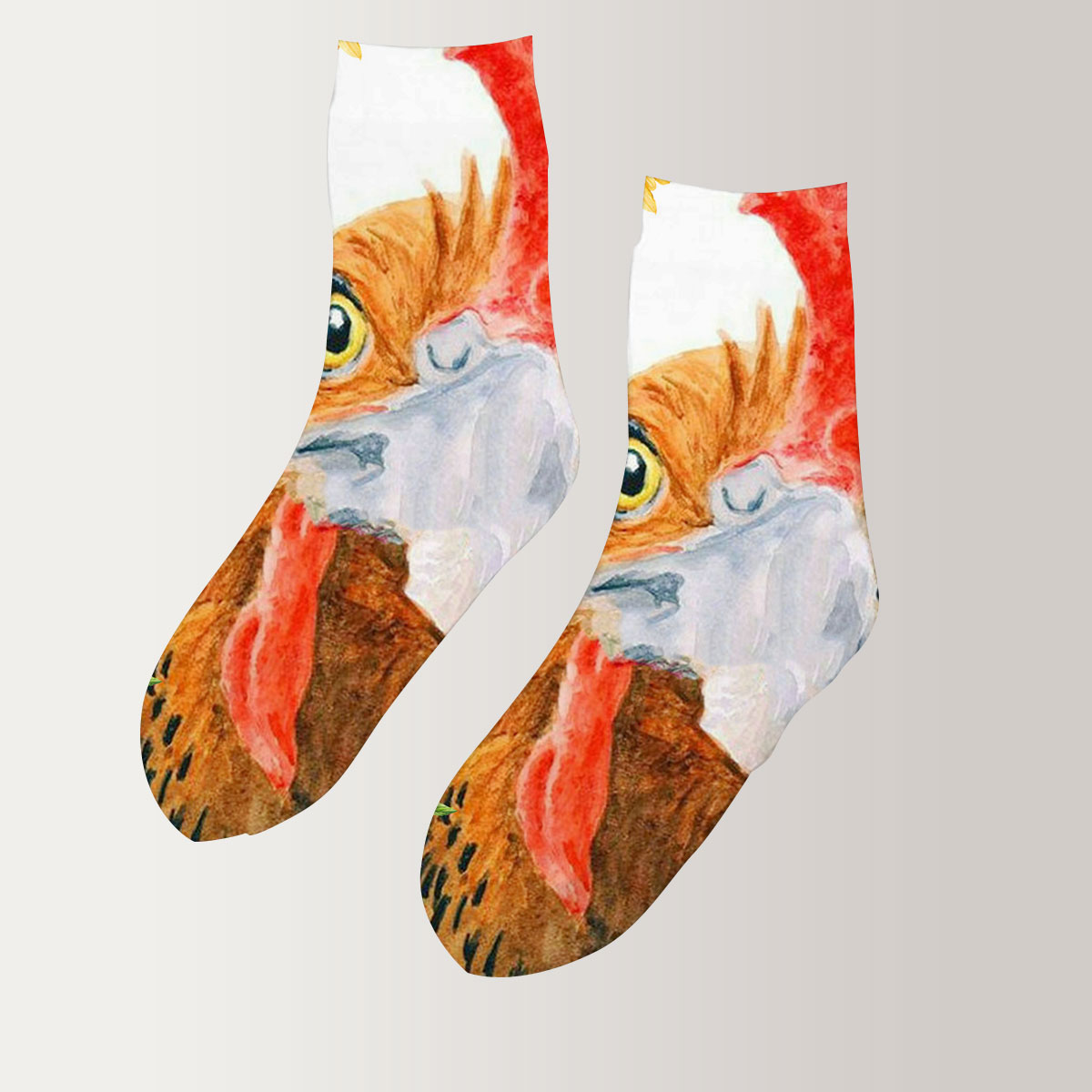 Funny Chicken 3D Socks_2_1