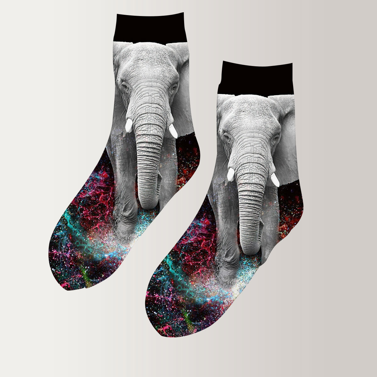 Galaxy Elephant 3D Socks_2_1