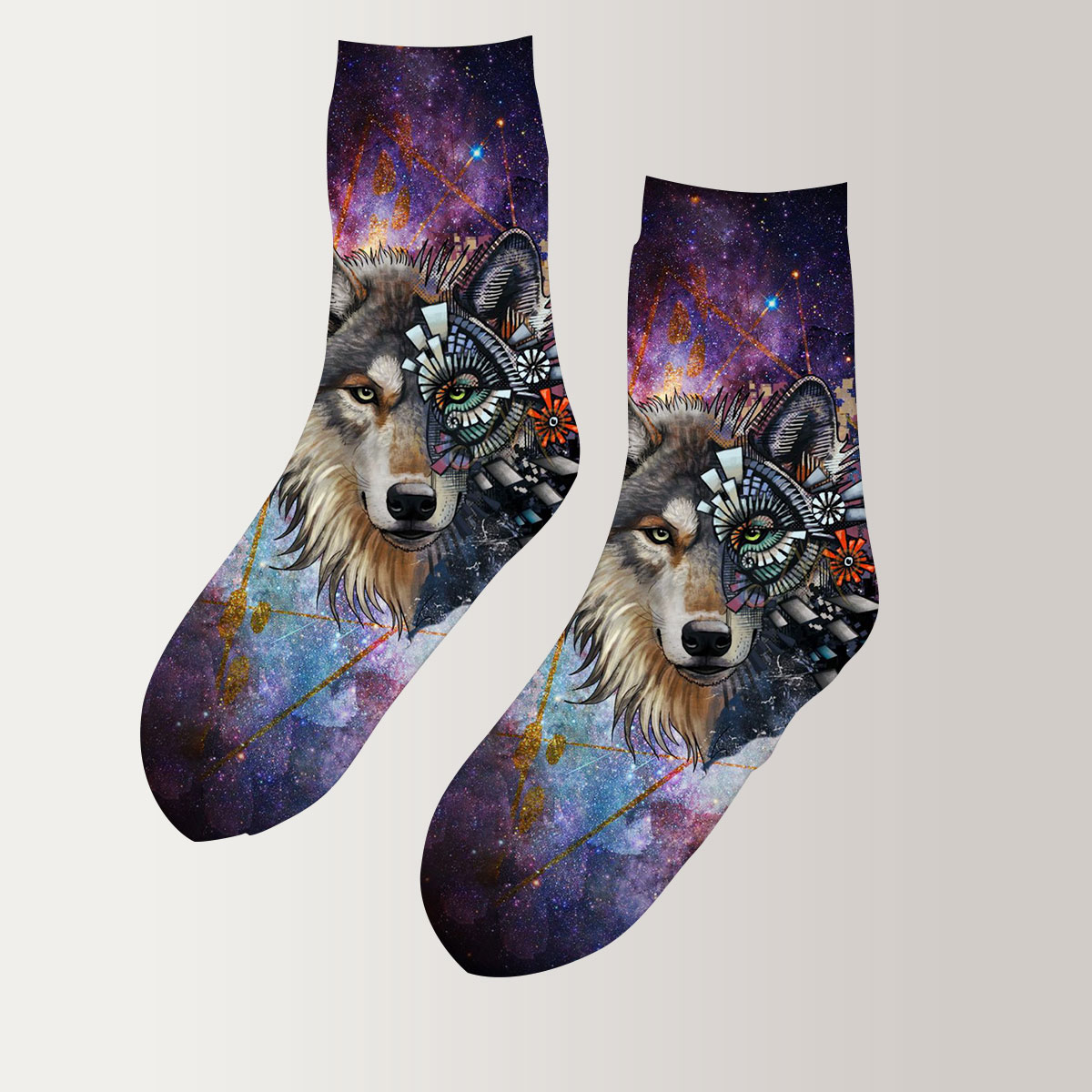 Galaxy Wolf 3D Socks_2_1