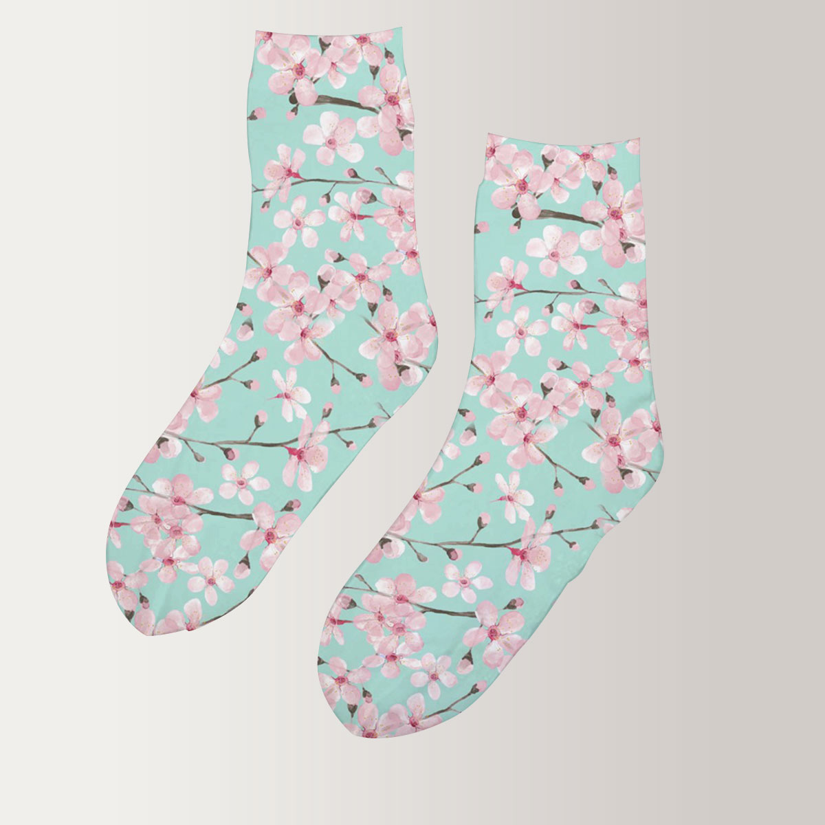 Green Blossom 3D Socks_2_1