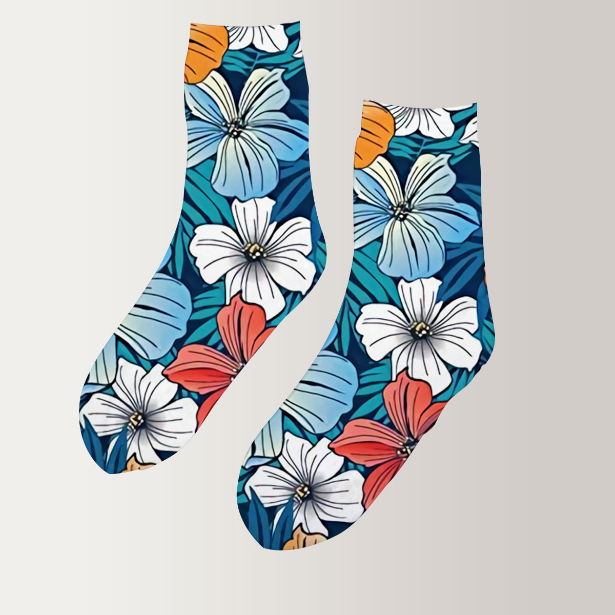 Hibiscus 3D Socks_2_1