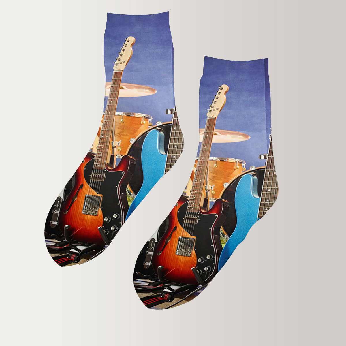 Hippie Electric Guitar 3D Socks_2_1