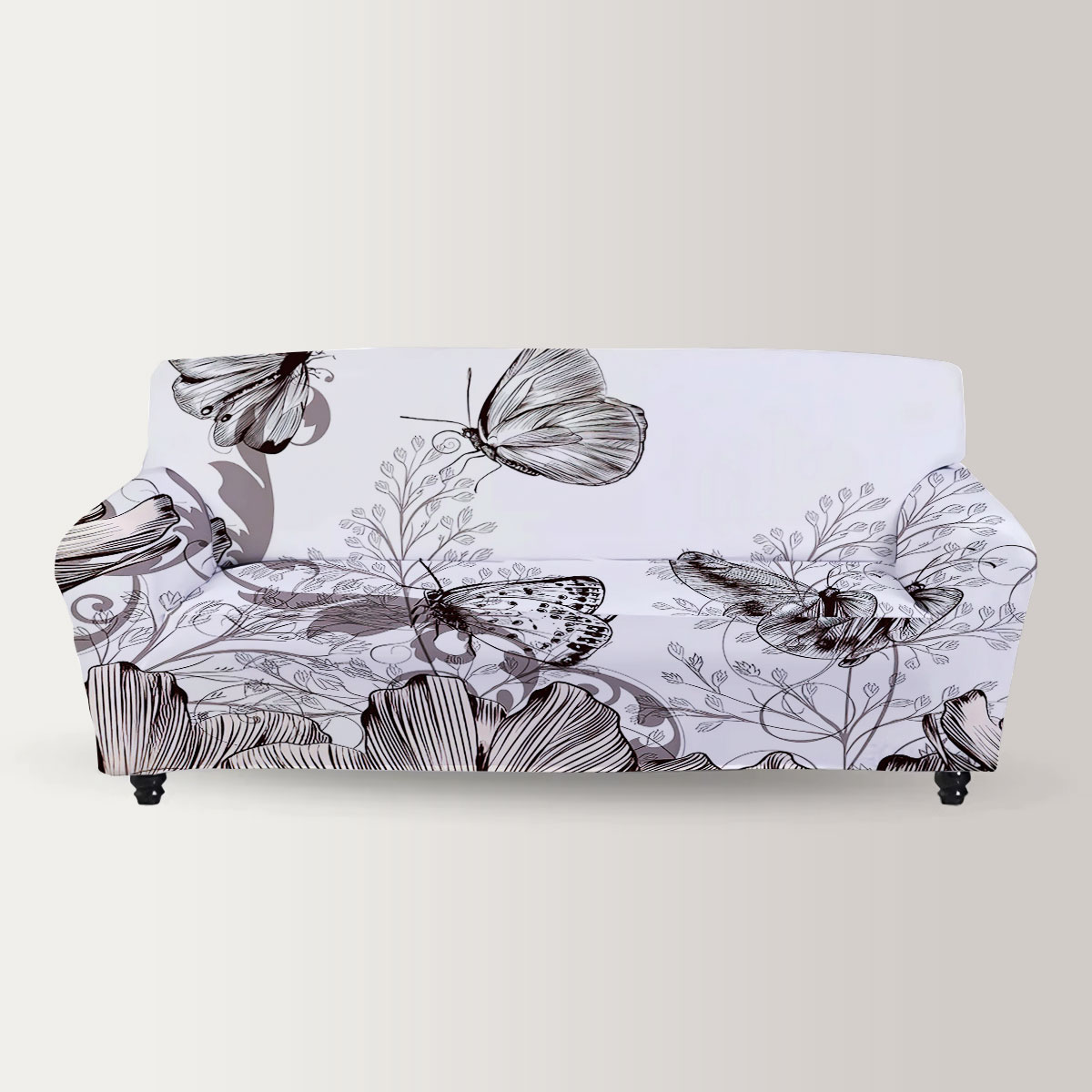 Flower And Butterfly Sofa Cover_2_1