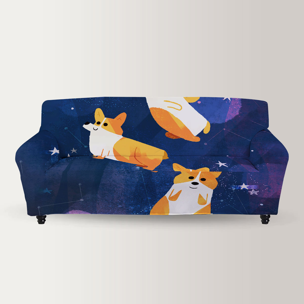 Galaxy Cute Dog Sofa Cover_2_1