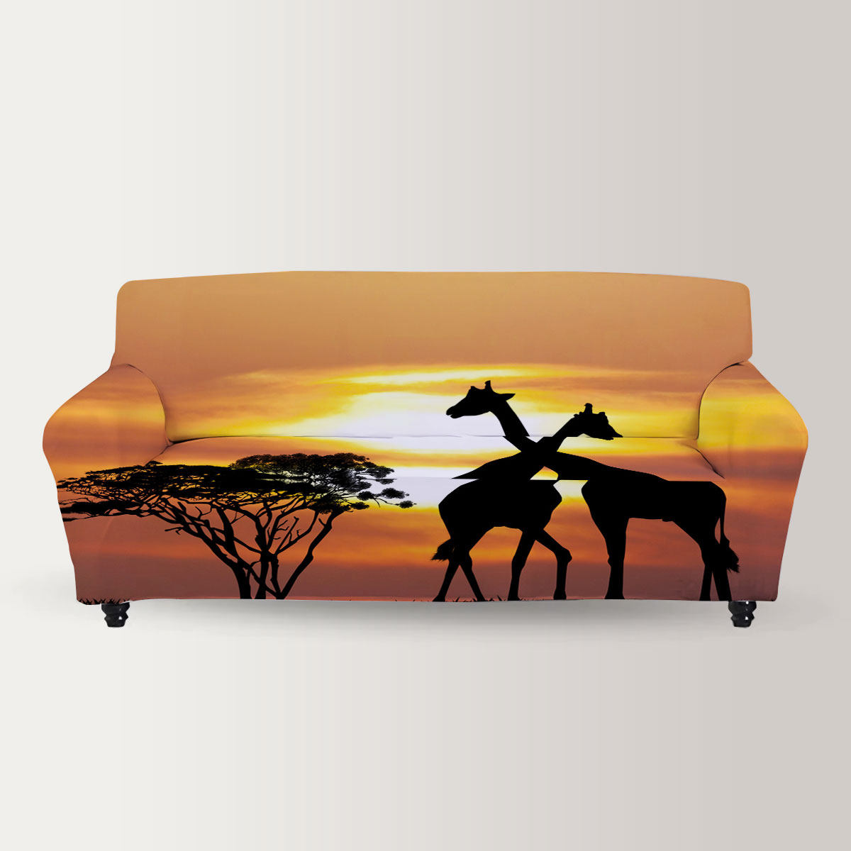 Giraffe Under The Night Sofa Cover_2_1