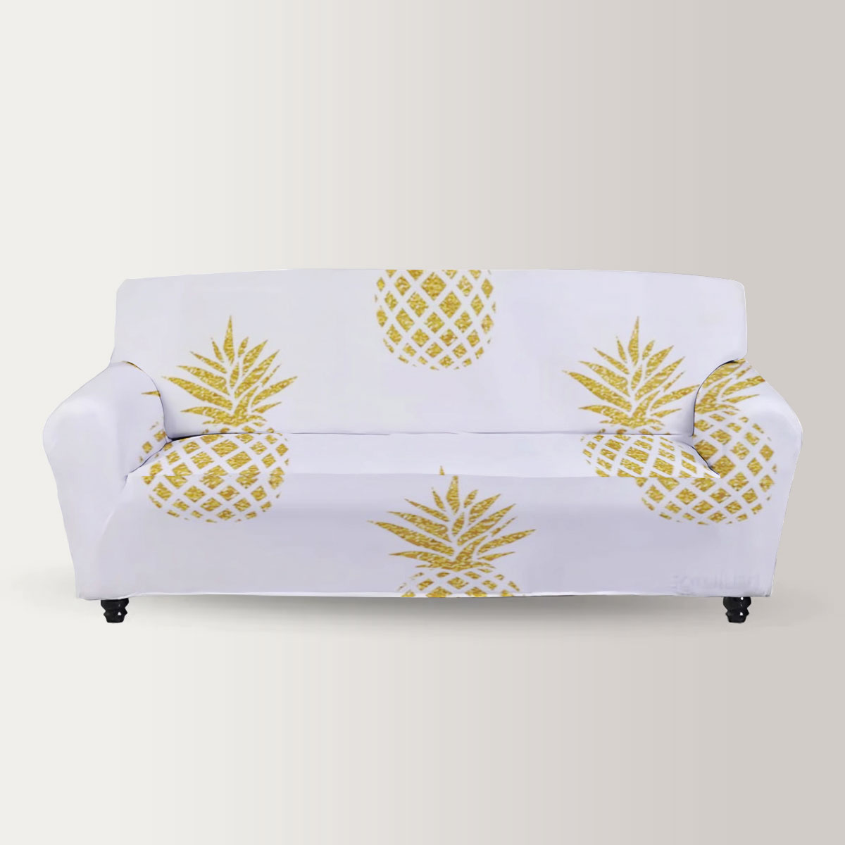 Gold Pineapple Sofa Cover_2_1