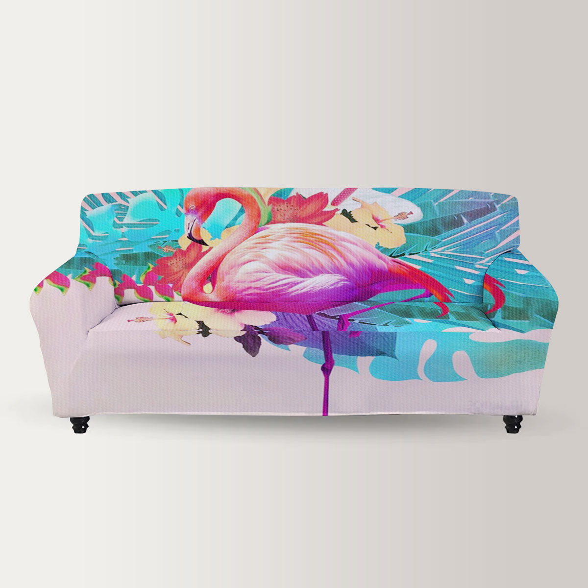 Hawaii Flamingo Sofa Cover_2_1