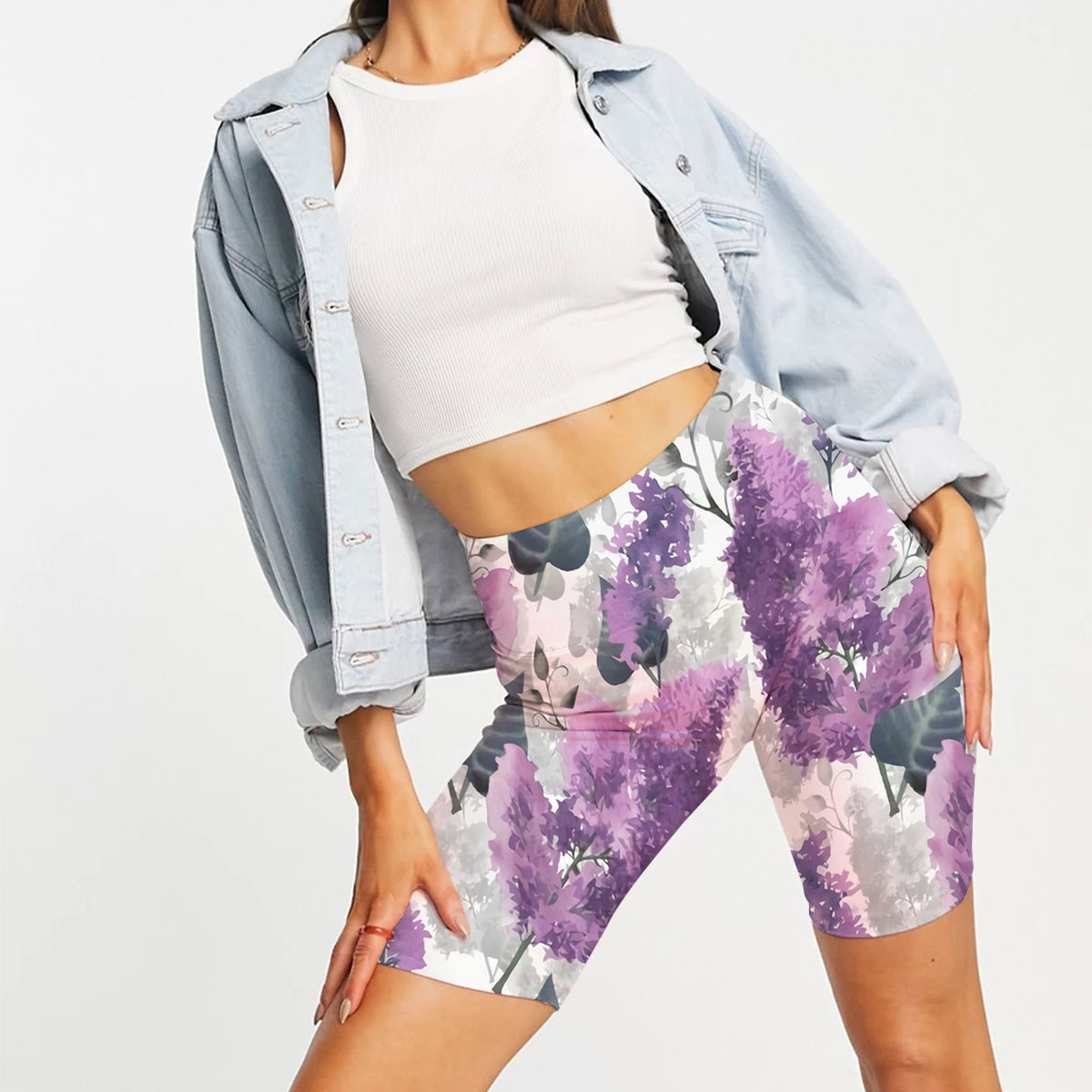 Purple Lilac Casual Shorts_2_1