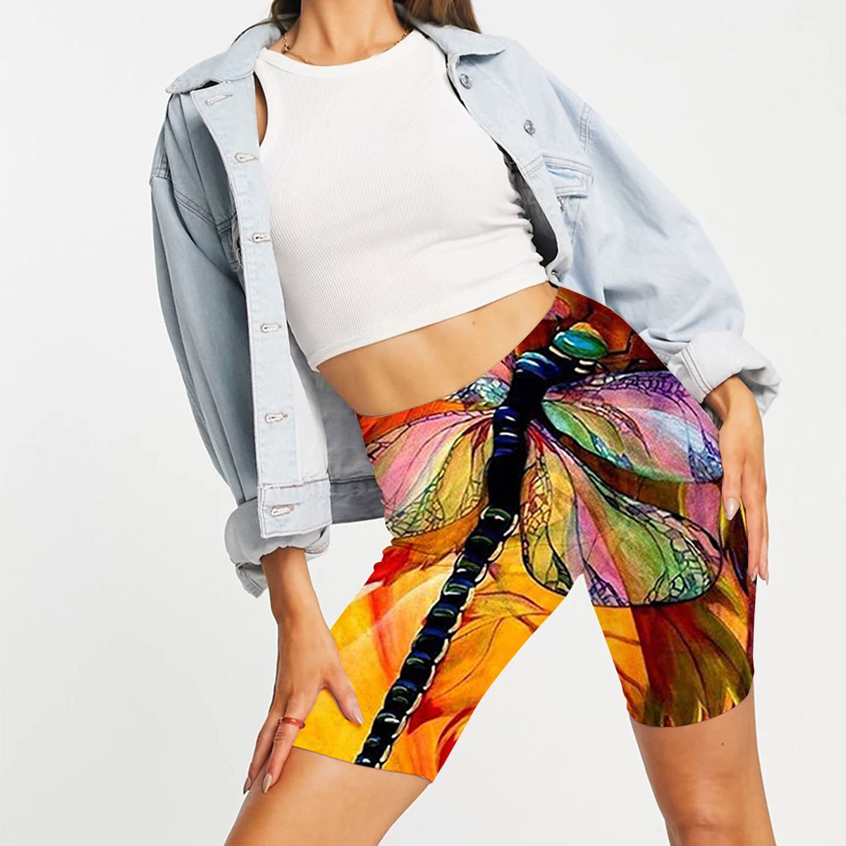 The Sunset Dragonfly Casual Shorts_2_1