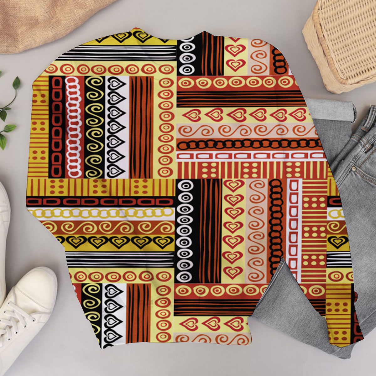 Traditional African Oriental Motifs Sweater_2_1